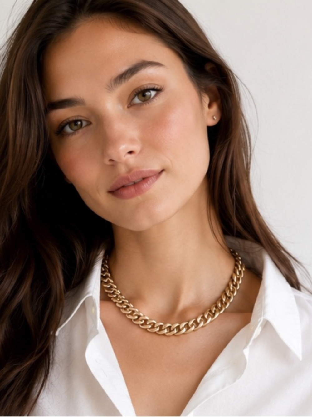 New! Gold Classic Curb Link Chain Necklace NWOT